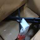 Modern Faux Leather Dining Chairs, Set of 2, Mid Century Style Armless Accent Chairs with Black Metal Legs, Elegant and Durable Design for Dining Room, Office, or Living Room, Black/Walnut20.47"