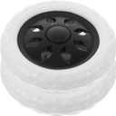 Garneck 2Pcs 6.3Inch Rubber Replacement Wheels for Shopping Carts Heavy Duty Caster Trolley Wheels - and Smooth Rolling Shopping Cart Replacements