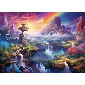 Bullglesup 1000 Piece Jigsaw Puzzle for Adults, Fairyland with Poster, Fits Perfectly Between Them, Letters on the Back, Dust Free, Gift for Elderly (70 x 50 cm)