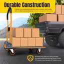 MaxWorks Foldable Platform Truck Push Dolly 330 lb Capacity 28.75" x 18.75" x 33" Heavy‑Duty Utility Cart with Fold Down Handle for Home Garage Warehouse and Workshop Use (80876)