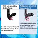 Swim Snorkel for Lap SwimmingNo Loud gurgling Noise No Hurt Forehead No Slip Swimming Snorkeling Training for Adult/Youth,Swimmer Snorkle Center Mount Snorkel One-Way Purge Valve (A-3rd generation-black)