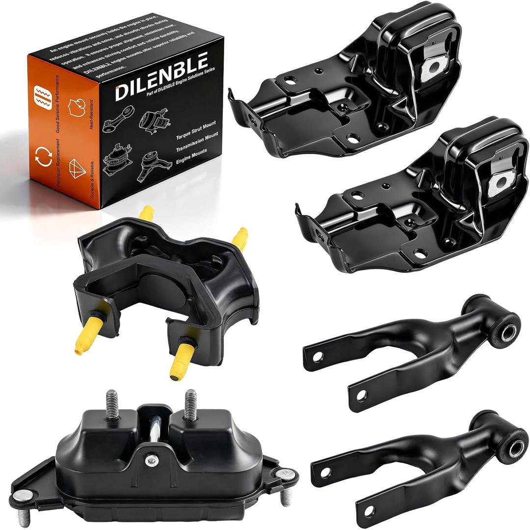 Engine Motor Mount & Trans Mount Replacement for 2000 2001 2002 2003 2004 2005 Chevy Impala 3.4L, Engine Mount Set of 6 Replaces OE# A2901 A2901 A2906 A2866 A2866 A2818