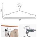 StorageWorks 4mm Super Thick Metal Wire Hangers, Heavy Duty Stainless Steel Clothes Hangers for Coats, Shirts Jackets, Pants, Suits, Space Saving Silver Hangers for Closet, 20 Pack