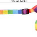 POPETPOP Rainbow Bow Tie Cat Collar Breakaway Safety Collar for Cats and Dogs Adjustable Pet Necklace for Daily Wear and Special Occasions