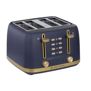 West Bend Timeless 4-Slice Toaster, White Gold
