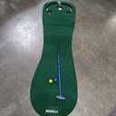 KOFULL Putting Green Mats Set - Indoor/Outdoor Golf Putting Practice with Adjustable Putter, 2 Balls, Training Aid Cup & Flags