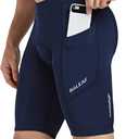 baleaf Men's Bike Shorts 3D Padded Cycling Road Biking Bicycle Riding Clothes Pockets UPF 50+ MTB Accessories Tights Dark Blue M