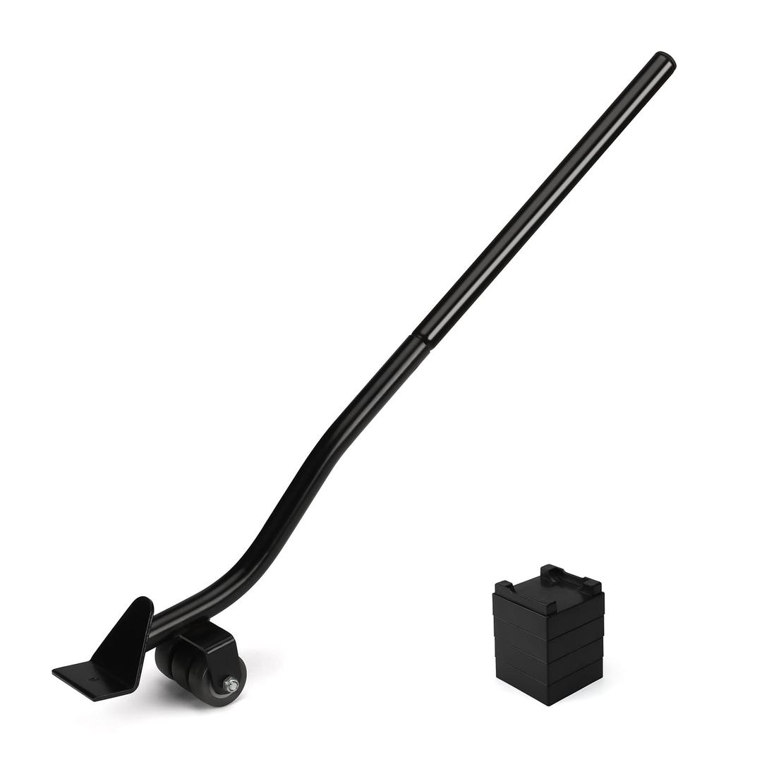 Furniture Moving Set for Hard Floor Surfaces, Move Heavy Furniture Quickly & Easily,(1 Lifter Tool & 4 Heightening Block)