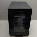 Iceblue Fridge, Digital Temperature Control 6 Bottle Cooler with Rack, Champagne Cooler Refrigerator for Bar, Home,Kitchen,Gift (Black)