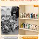 HAYVAN Kids Shoe Rack & Organizer, 4 Pack Clear Acrylic Baby Toddler Shoe Shelf, Stackable Closet Storage & Multi-Use Desk File Sorter Book Purse Organizer