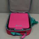 Fimibuke Bento lunch Box Set for Kids Adult with 8oz Insulated Food Jar, Lunch Bag & Sauce Cup, Leakproof Dishwasher Safe Toddler Lunch Food Container with 3-4 Compartment for School Girls Boys (A8.Bright Coral & Teal)