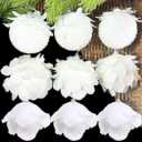 White Christmas Balls Ornaments, Tree,Christmas Tree Decorations Set,Shatterproof Christmas Tree , 9 items