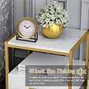 Modern Golden Table Clock on Stand, Decorative Desk and Shelf Clock, Mantel Clock Farmhouse Clock Non-Ticking, Home Dcor for Living Room, Bedroom, Bedside, Desk, Gift Clock (Gold)