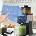 Cold Press Juicer, 5.12" Wide Feed Chute Juice Extractor Machine, Slow Masticating Juicer with Quiet Motor, High Juice Yield, BPA-Free, Juice Maker for Whole Fruits, Vegetables & Leafy Greens