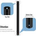 28 inch Ceiling Fan Downrod, Black Downrod for Ceiling Fans with lights, Extension Downrod with Wires, 1 inch Outside Diameter, Ceiling Fans and Accessories Replacement Parts, No Threaded, Black