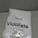 VidaFete 1 Pack 108inch Round Tablecloth Polyester Table Cloth, Stain Resistant and Wrinkle Polyester Dining Table Cover for Kitchen Dinning Party Wedding Round Tabletop Buffet Decoration (White)