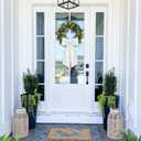 2 Pcs White Wreath Sash for Front Door Linen Wreath Ribbon Bow for Yard Porch Garland Home Decor