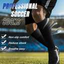 XZQTIVE 3 Pairs Soccer Baseball Softball Socks for Kids Youth Adults – Over the Calf Athletic Sports Football Socks, Size: Small (Black)