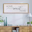 Home Sweet Home Sign Wall Decor 40”X15” Master Family Room Above Bed Beautiful Living Room Above Couch Sign Large Rustic Farmhouse Wood Framed Entryway Hanging Wall Art Decoration (Wood)