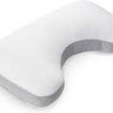 Hearth & Harbor Cooling Neck Pillow for Side Sleeper - Adjustable Shredded Memory Foam Pillows 1 Pack - Queen Pillows for Neck & Shoulder Pain with Washable Removable Pillow Cover - 16" x 28"