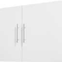 VEVOR Laundry Room Wall Cabinet, 2-Tier Wall Mounted Hanging Cabinet with Adjustable Shelf, 36 in Cupboard Storage with 2 Doors, for Kitchen, Bathroom, Laundry, 16 x 36 x 24 in (D x W x H), White