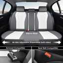 Coverado Rear Seat Covers, White Car Seat Cover, Back Seat Cover, 3-Pieces Luxury Car Seat Cushion, Leather Seat Cover Seat Protector Universal Fit Most Cars