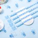 100 Pieces Baby Shower Pacifiers Necklace, Cute Acrylic Pacifier Necklaces for Chupones para Baby Shower Games Charm, Party Favors, Decorations DIY, Gender Reveal Table Scatter(Blue)