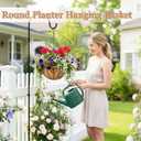 4 Pack 12 Inch Hanging Baskets for Plants Outdoor Metal Hanging Planter Basket with Coco Coir Liner Hanging Flower Baskets Hangings Flower Pots Holder for Garden, Patio(AX)