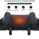 Cordless Neck Shoulder Massager with Heat, Deep Tissue Shiatsu Kneading for Pain Relief, Upgraded Straps Portable for Home Office Travel, Ideal Gifts for Men Women Mom Dad