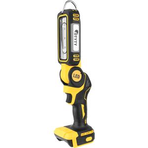 OTYTY Cordless LED Work Light, Compatible with DeWalt 20V Max Battery, 30W 2000LM Rechargeable Flashlight Portable Flood Light, Pivoting Head, Black and Yellow