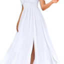 GRACE KARIN 2025 Women's Summer Floral Print Flowy A Line Maxi Dresses Sleeveless Smocked Off Shoulder Dress, L
