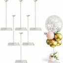 lightsfever Reusable Acrylic Balloon Stand Kit  Heavy Duty Tabletop Display with Sticks and Base, Ballon Stands for Centerpieces, Centerpiece Table Decorations for Parties (6 Pack 16 inch)