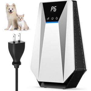 Cat Litter Deodorizer, Ozone Odor Eliminator & Air Ionizers, 99% Litter Box Deodorizer, Air Purifier Plug in for Dog Poop Odor Removal, for Toilet, Wardrobe, Shoe Closet, Garage, Room, Silver
