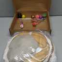 OurWarm Christmas Cat Tunnel Tree Skirt, Soft Plush Cat Donut Tunnel Bed with Washable Mat & 11 Pcs Interactive Toys, Peekaboo Cat Cave Under Christmas Tree for Indoor Cats Small Animals