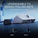 DELUX M800Ultra Wireless Gaming Mouse, 55g Lightweight, Nordic 52840 MCU, 1000Hz Polling Rate, PAW3395 Sensor, 26000DPI, Up to 120 Hrs Battery Life, Tri-Mode Connection, Huano Switches (600mAh-White)