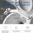 Non-Electric Bidet Attachment for Toilet Seat, Daul Clean Nozzles 3 Modes Adjustable Water Pressure Bidet Toilet Seat Attachment with Pressure Controls Feminine/Posterior Wash(AM-US-TT17N)