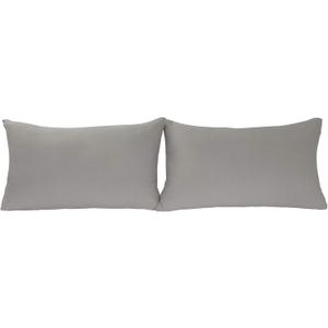 Stretch Pillowcases - Micro Jersey Knit & Ultra Soft, Standard Size - Set of 2 Pillow Cases, Light Gray (Queen)
