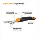 Fiskars Ergo Weeder Tool for Weeding, Heavy Duty Gardening Hand Tool with Ergonomic Handle and Hanging Hole for Storage, Remove Weeds and Roots like Dandelions and Thistles