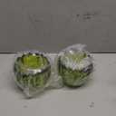 Glass Green Tulip Lamp Shades Set of 2 Small Flower Art Blown Lampshades,1.58lb,1.65" Top x 5.5" Diameter x 3.9" Height,Replacement Mini Lamp Shade for Floor Lamp Table Wall Lamp Chandelier Decor