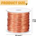 Funrous 5 Rolls 5 Size Jewelry Wire 18, 20, 22, 24, 26 Gauge Copper Wire Kit Jewelry Beading Bendable Craft Metal for Making Crafts, Sculpting with a Pliers (Copper)