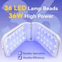 ISTOYO UV Light for Resin - Large Double-Sided 36 LED Curing Lamp with 7 Timer Settings & Digital Display, 180 Adjustable Stand for Jewelry Making, DIY Crafts