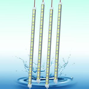 12V LED Light Bar Waterproof, 12V LED Light Strip 54 LEDs 7000K White Color Enclosed Trailer Interior DIY Cabinet LED Light Strip for Car,Trailer,Motorhome,Van,RV,Truck Bed Lights(4 Pack)