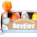 Micador jR. Besties Marker Mates, Barnyard - 6 Colors - Coloring + Drawing + Writing + Motor Skill Development - Collectible Character Shapes - Non-Toxic + Washable - Ages 3+