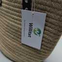 WILLITAT Hanging Basket 2 Pack, Small Wicker Wall Baskets for Organizing, Woven Boho Wall Hanging Decor, Indoor Plant Holder, Cotton Rope Door Organizer, Shelf Storage Bin, 7"D x 8"H (Jute)