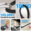 6 in 1 Multiple Charging Cable, 2Pack 6Ft Multi Chargers Cord for All Devices Braided USB A/C to Lightning/Type C/Micro USB Ports Universal Charger Cable for iPhone Series/Samsung/Tablets/PS and More