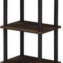 FURINNO Turn-N-Tube 2 Space Shelf, Walnut/Brown