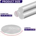 ToLanbbt EPDM Backer Rod 1/4In x 100FT, Weather Stripping Seal Rubber Caulk Saver Round Backing Rod for Concrete Expansion Joints, Driveway Cracks, Gaps Filler (Gray)