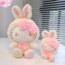 Kawaii Cartoon Bunny Cross-Dressing Series Plush,Rabbit Stuffed Cute Soft Doll Toys, Plush Pillow Stuffed Animals Toy Birthday Gifts for Girls Kids (Kt)