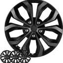 14 Inch Universal Hubcaps, Gunmetal Gray & Black, Set of 4
Snap-On PP Wheel Covers for 14" Steel Wheels with Adjustable Locating Ring for a Secure Fit