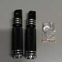 NTHREEAUTO Mounting Footpegs, Male Billet Footrests, Motorcycle Passenger Pedals Compatible with Harley Sportster, Dyna, Road King (Black/Chrome-2)